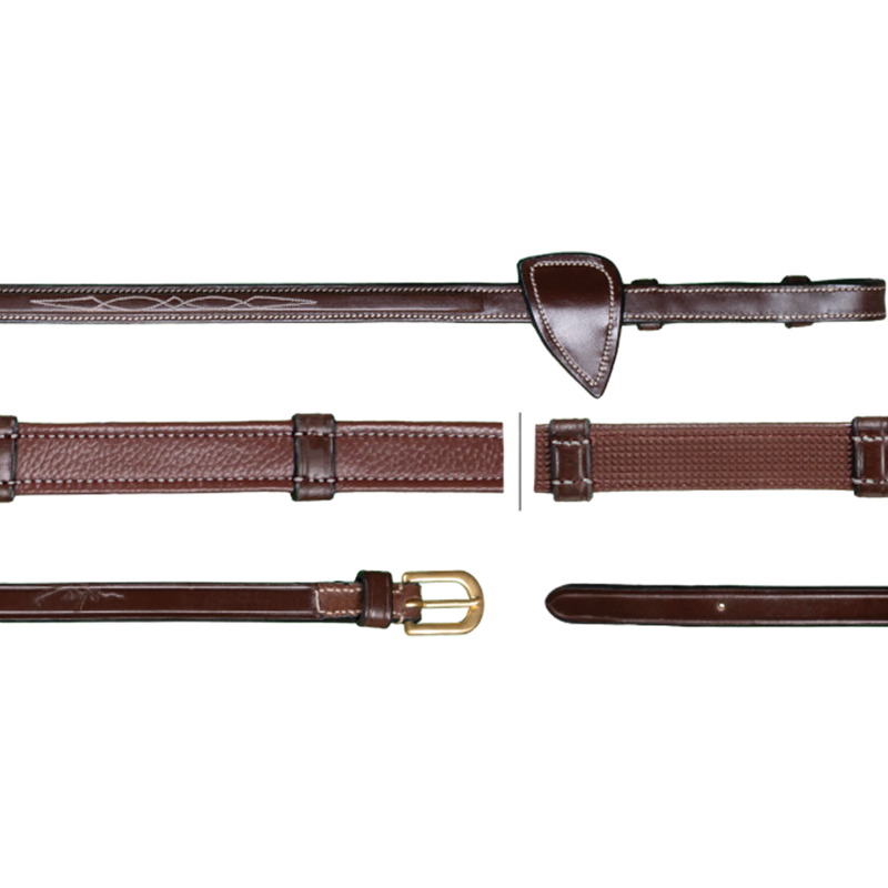 Dyon - Rênes Hunter 5/8 avec 7 arrêtoirs D Collection brun | - Ohlala