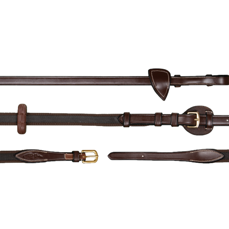 Dyon - Rênes ajustables 5/8 D Collection brun | - Ohlala