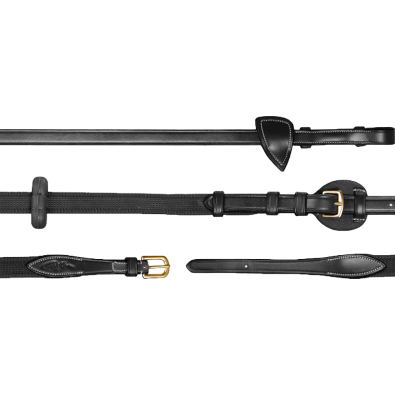 Dyon - Rênes ajustables 5/8 D Collection noir | - Ohlala