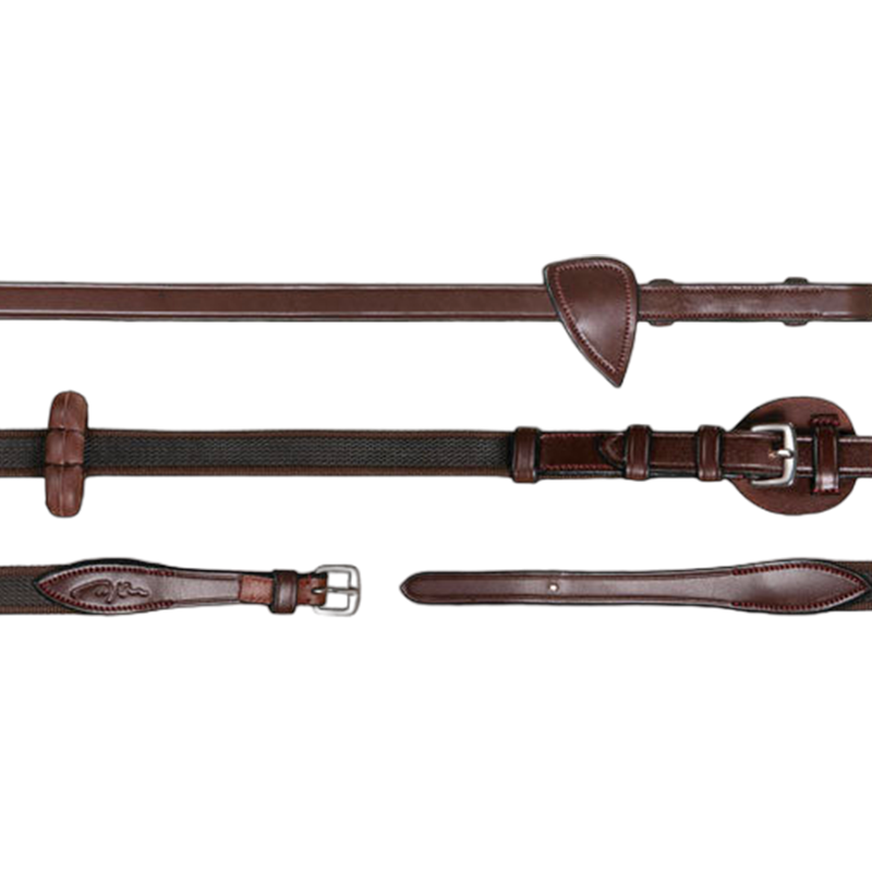 Dyon - Rênes ajustables 5/8 New English Collection brun | - Ohlala