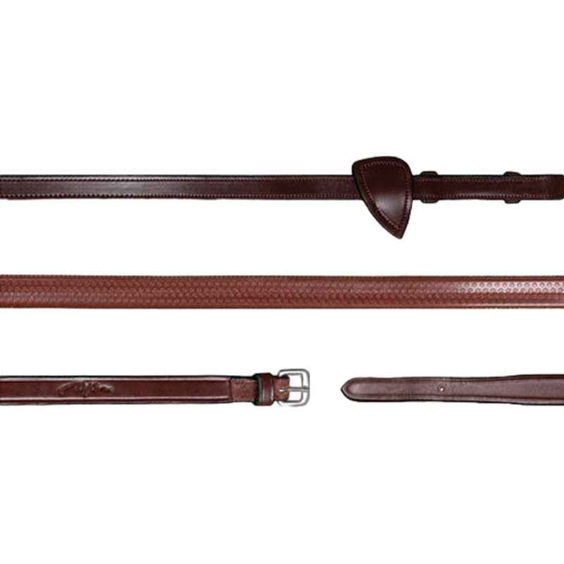 Dyon - Rênes caoutchouc 1/2 New English Collection brun | - Ohlala