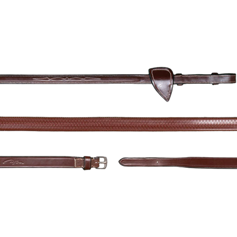 Dyon - Rênes caoutchouc 1/2 US Collection brun