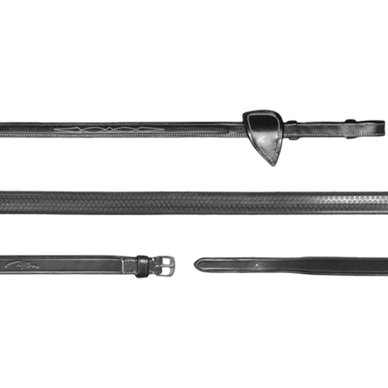 Dyon - Rênes caoutchouc 1/2 US Collection noir