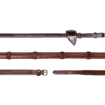 Dyon - Rênes caoutchouc 1/2 avec 7 arrêtoirs US Collection brun | - Ohlala