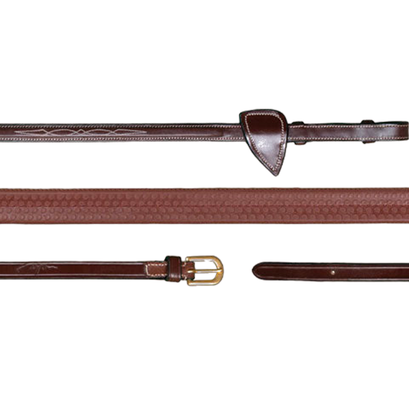 Dyon - Rênes caoutchouc 5/8 D Collection brun | - Ohlala