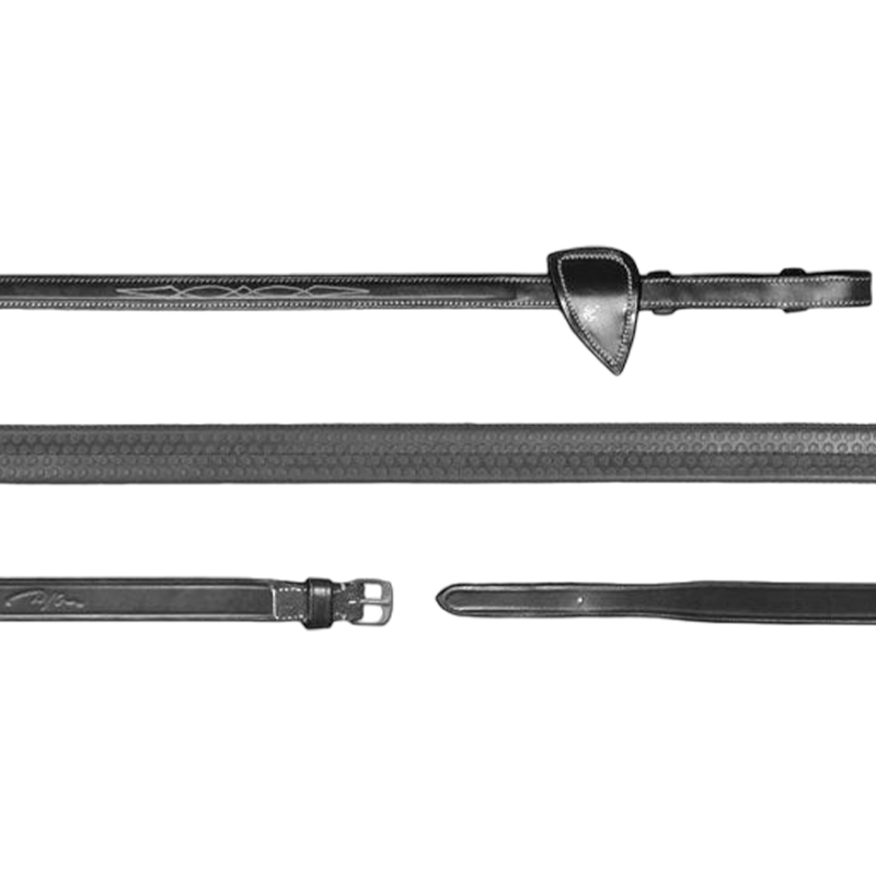 Dyon - Rênes caoutchouc 5/8 US Collection noir | - Ohlala