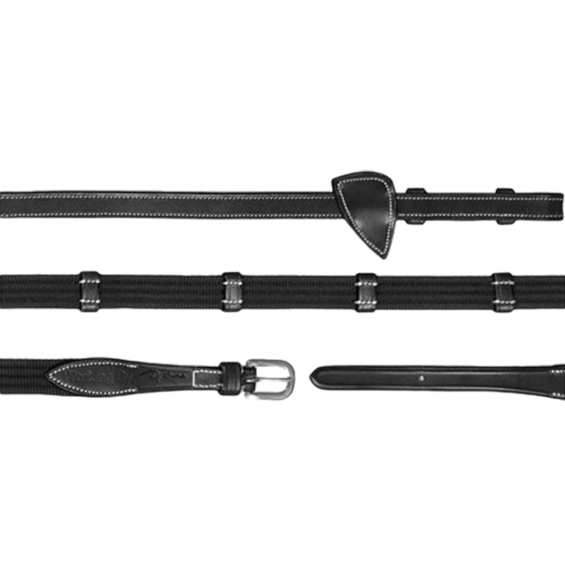 Dyon - Rênes tissu 5/8 avec 9 arrêtoirs Working by Dyon noir | - Ohlala