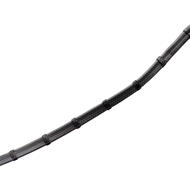 Dyon - Rênes caoutchouc 5/8 avec arrêtoirs et mousqueton Working noir