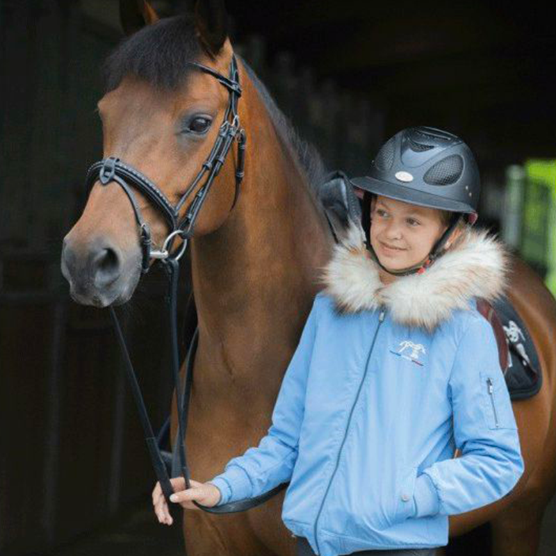 Eden by Pénélope - Bombers à capuche enfant Lyon bleu artic | - Ohlala