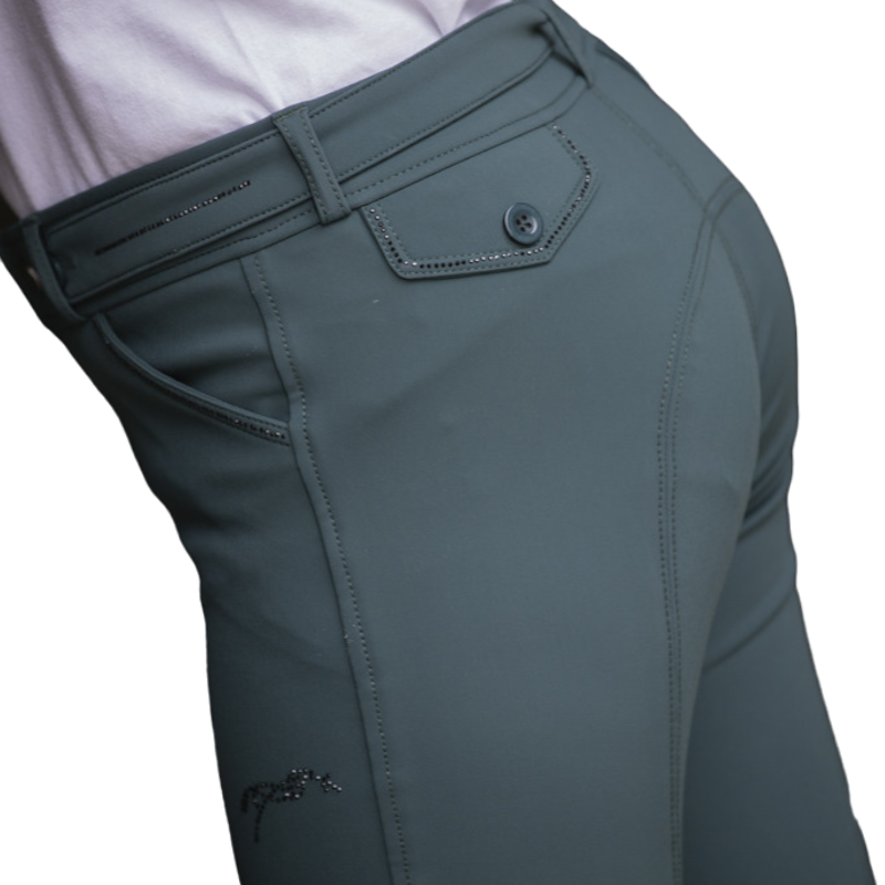 Eden by Pénélope - Pantalon d'équitation fille Élégance vert forêt | - Ohlala