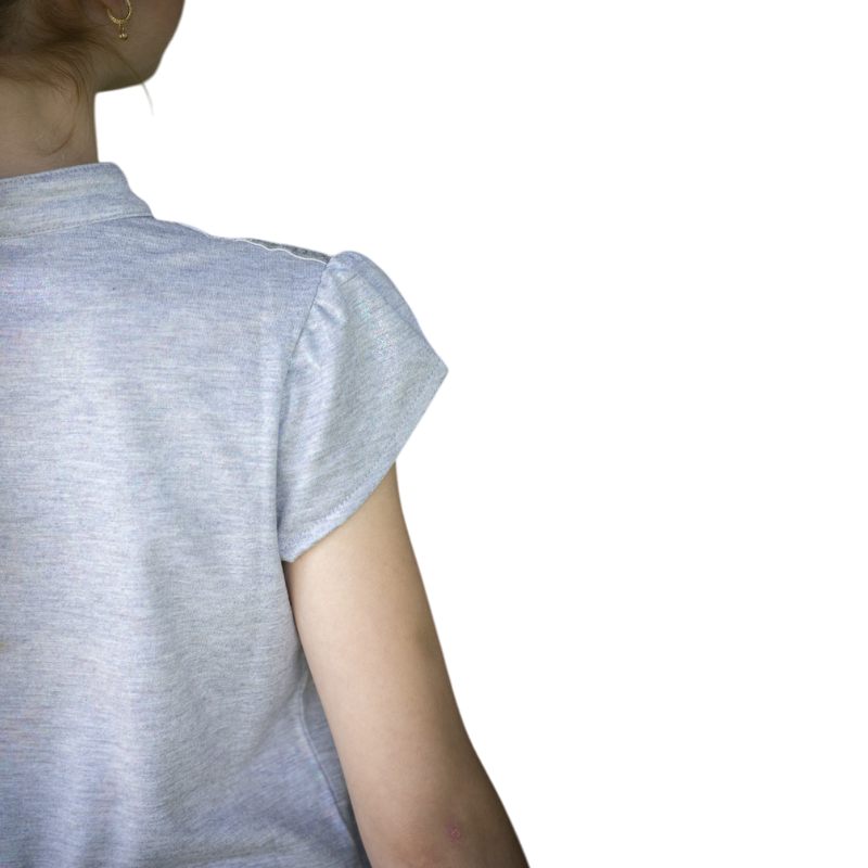Eden by Pénélope - Polo manches courtes enfant Julieta gris