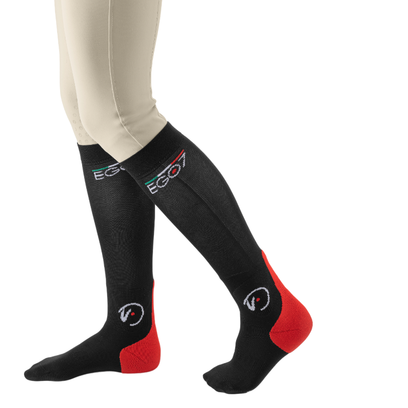 Ego7 - Chaussettes d'équitation Ego Socks noir | - Ohlala