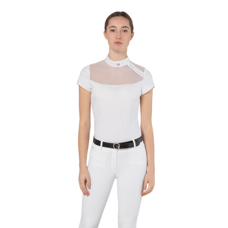 Ego7 - Polo de concours manches courtes femme Nina blanc | - Ohlala