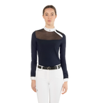 Ego7 - Wedstrijdpolo lange mouwen dames Nina marine | - Ohlala
