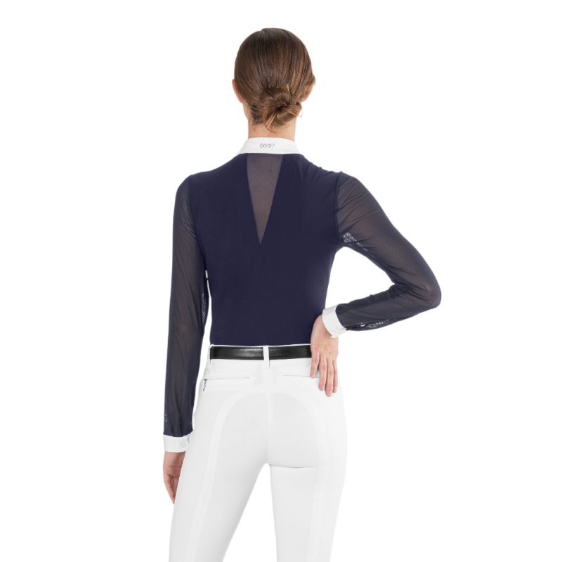 Ego7 - Polo de concours manches longues femme Rita marine | - Ohlala