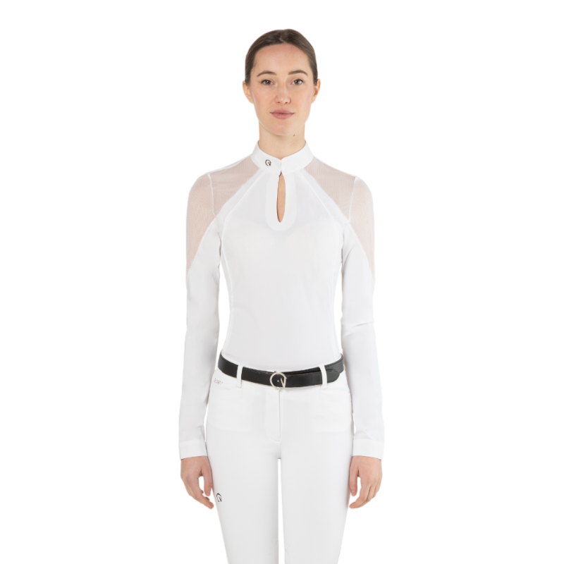 Ego7 - Polo de concours manches longues femme Teresa blanc | - Ohlala