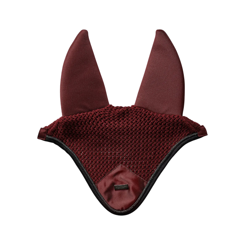 Equestrian Stockholm - Bonnet pour chevaux Twill Luxe rouge foncé