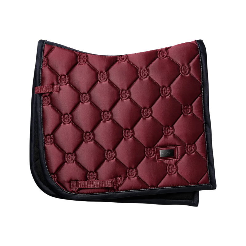 Equestrian Stockholm - Tapis de dressage Twill Luxe rouge foncé | - Ohlala