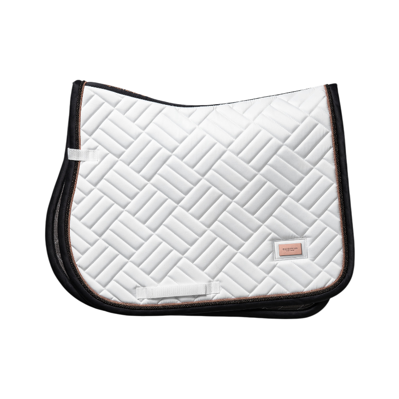Equestrian Stockholm - Tapis de selle Modern Dark Ocean blanc/ marine