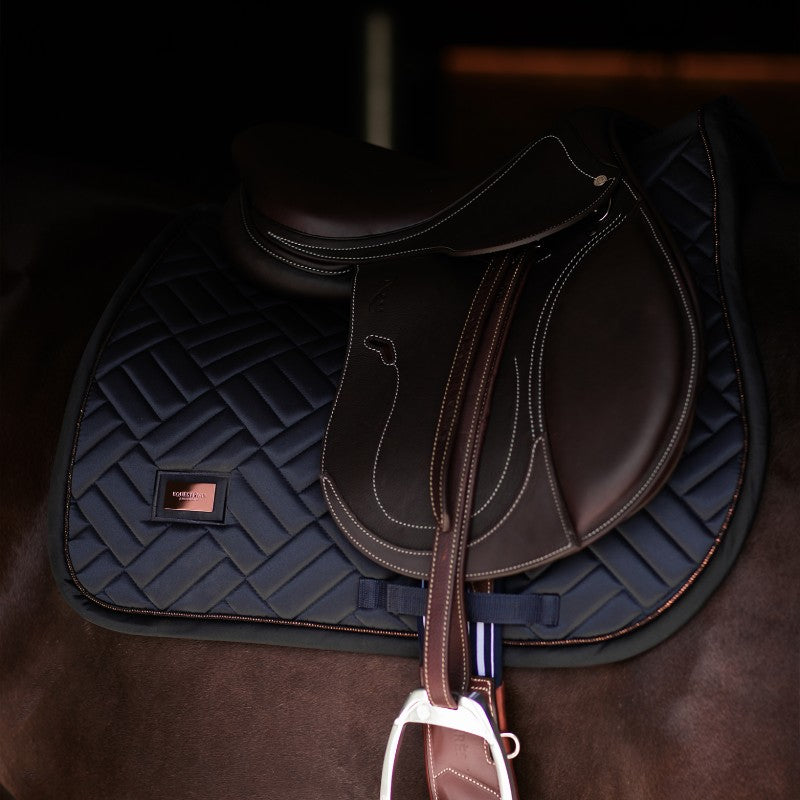 Equestrian Stockholm - Tapis de selle Modern Dark Ocean marine