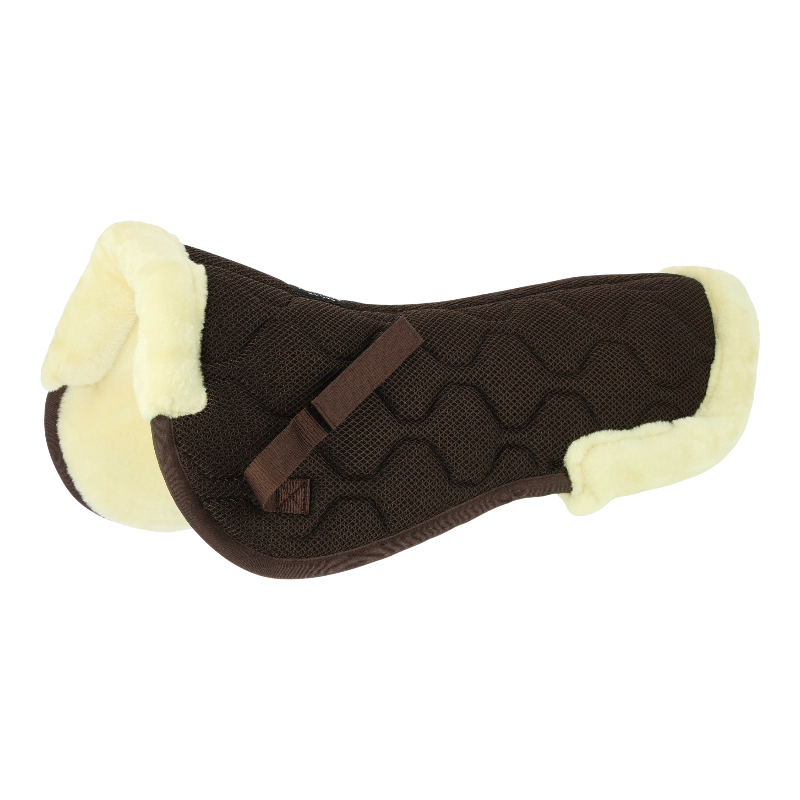 Equithème - Amortisseur Hexa Mesh marron/ écru