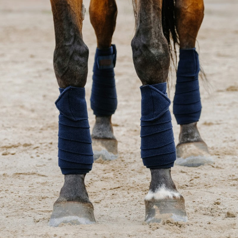 Equithème - Bandes de Polo 3M marine (x4) | - Ohlala