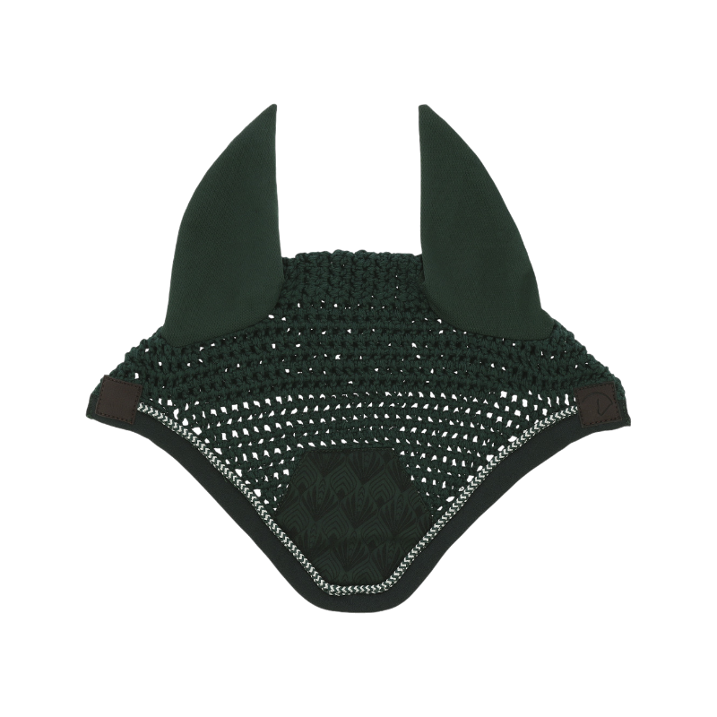 Equithème - Bonnet pour chevaux Brocart vert foncé | - Ohlala