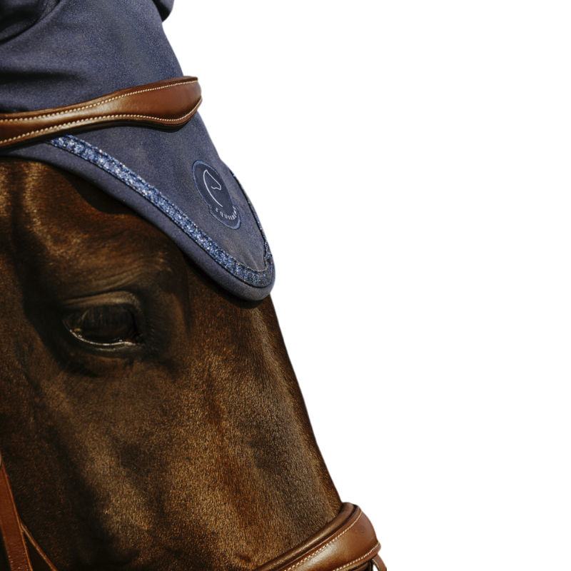 Equithème - Bonnet pour chevaux Origine Je t'aime marine | - Ohlala
