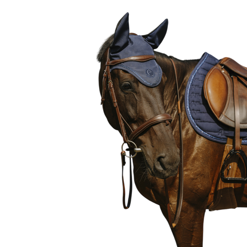 Equithème - Bonnet pour chevaux Origine Je t'aime marine | - Ohlala