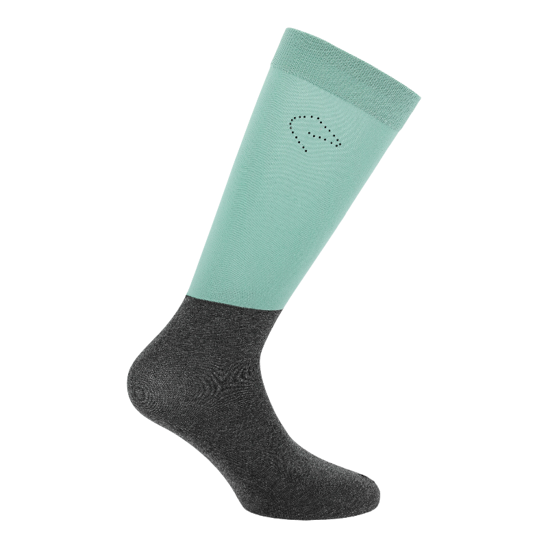 Equithème - Chaussette d'équitation Compet Je t'aime menthe x2