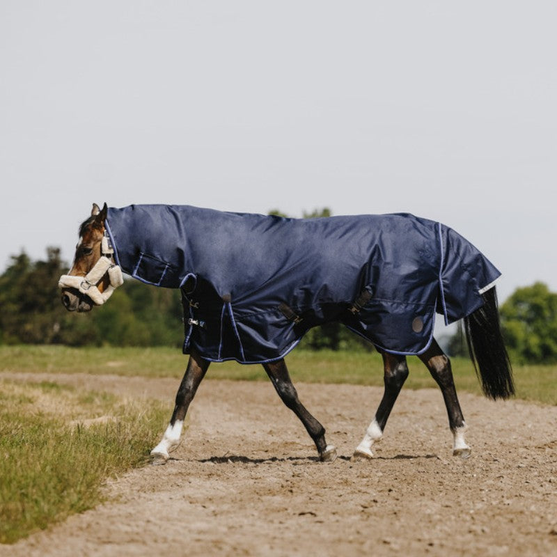 Equithème - Couverture d'extérieur Classic 1200D Combo marine 100g | - Ohlala
