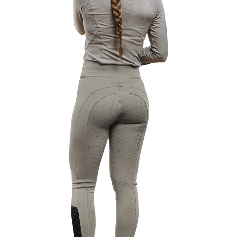 Equithème - Legging d'équitation femme Brigitte taupe | - Ohlala