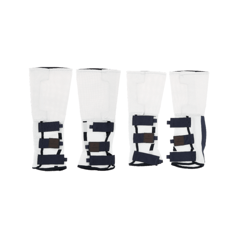 Equithème - Guêtres anti-mouches Pro blanc (x4) | - Ohlala