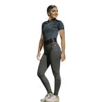 Equithème - Legging d'équitation femme Iris Je t'aime gris foncé | - Ohlala