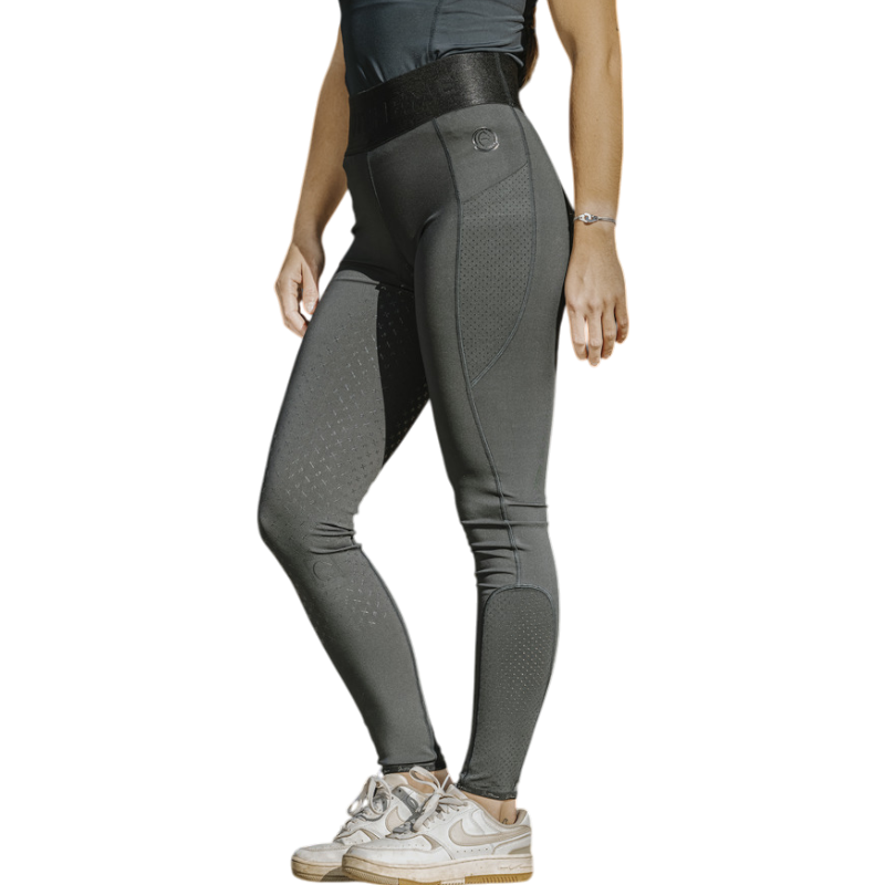 Equithème - Legging d'équitation femme Iris Je t'aime noir | - Ohlala