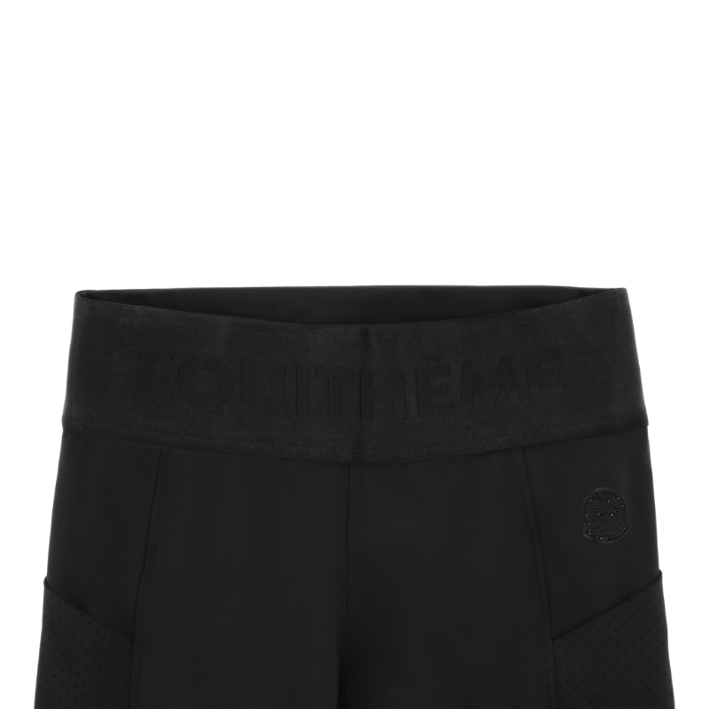 Equithème - Legging d'équitation femme Iris Je t'aime noir | - Ohlala