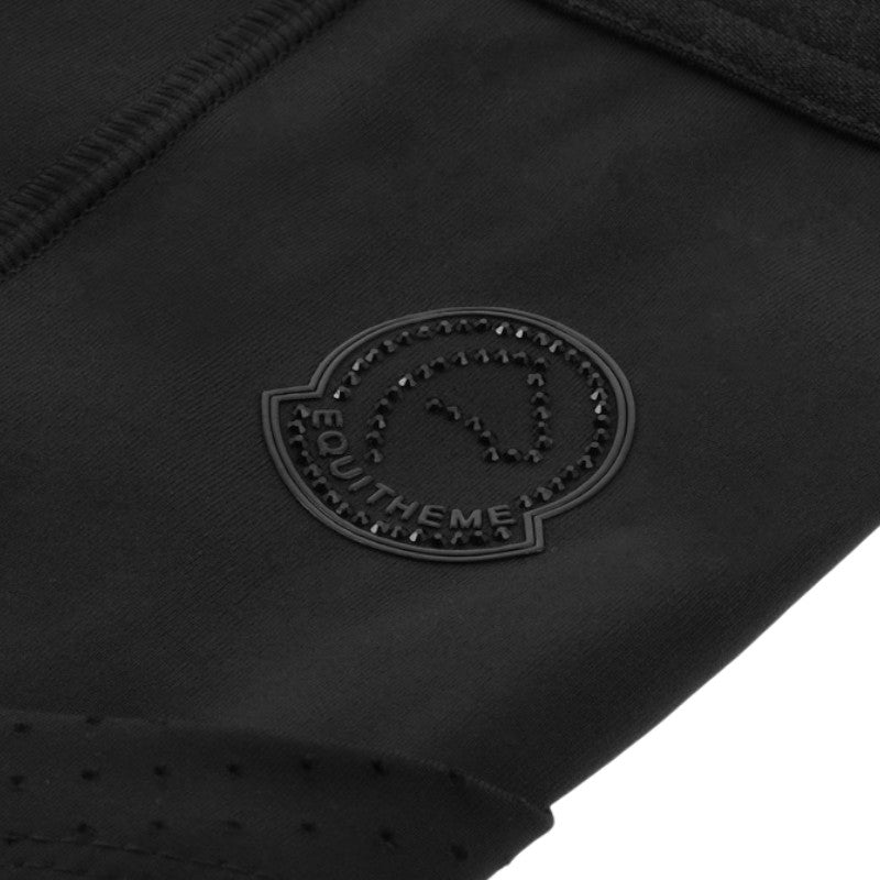 Equithème - Legging d'équitation femme Iris Je t'aime noir | - Ohlala
