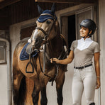 Equithème - Polo korte mouwen dames Tokyo taupe | - Ohlala
