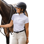 Equithème - Polo korte mouwen dames Tokyo wit | - Ohlala
