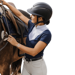 Equithème - Dames poloshirt korte mouwen Tokyo marineblauw | - Ohlala