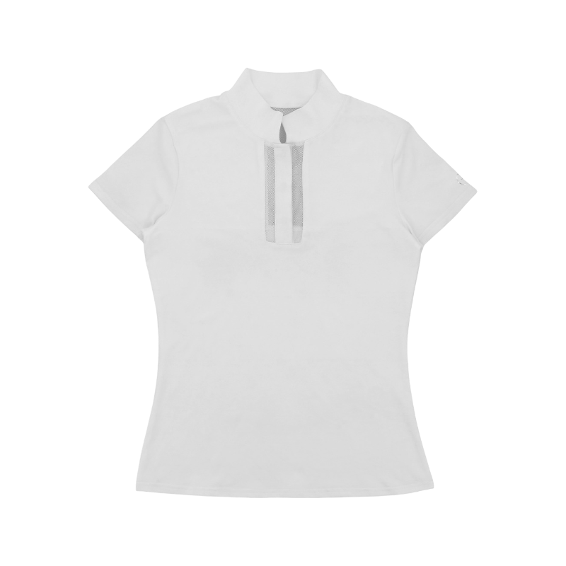 Equithème - Polo manches courtes femme Riyadh blanc