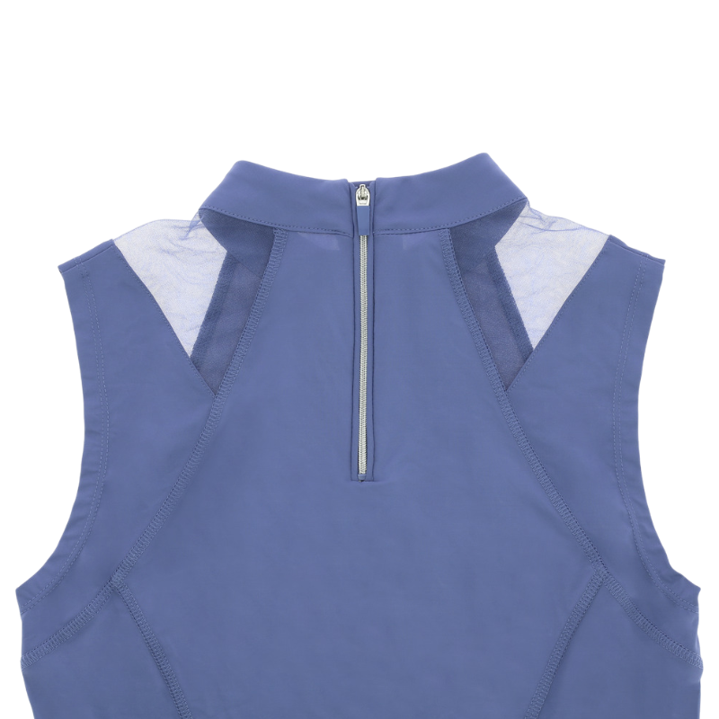 Equithème - Polo sans manches femme Alba Je t'aime violet
