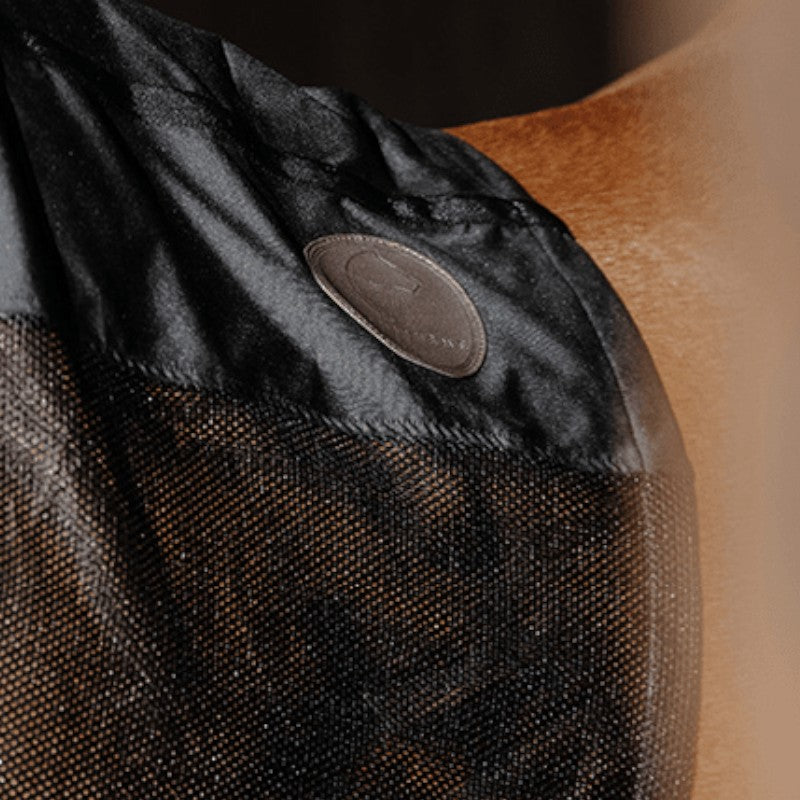 Equithème - Protection de cou intégrale lycra/ mesh noir | - Ohlala