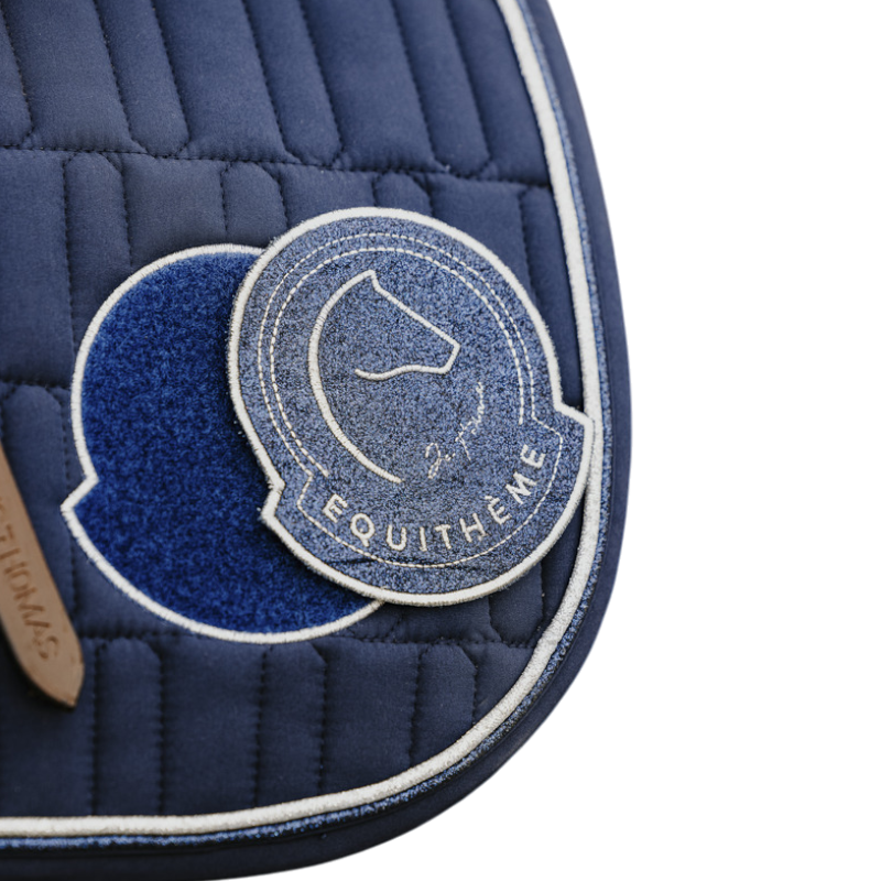Equithème - Tapis de selle Compet Je t'aime marine | - Ohlala