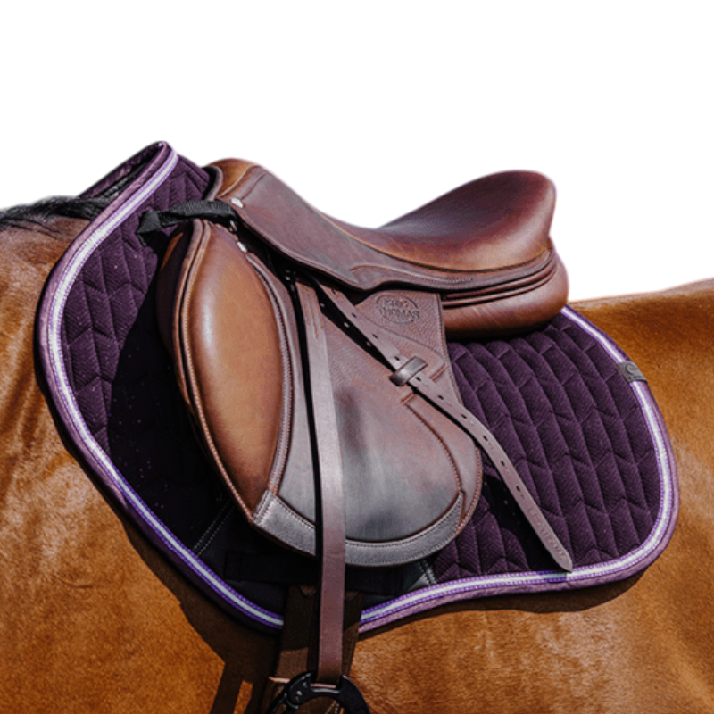 Tapis De Selle Cheval Vintage En Cuir Avec Publicité ART ICE CO. - Occasion