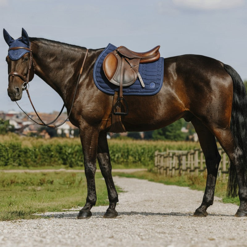 Equithème - Tapis de selle Origine Je t'aime marine | - Ohlala