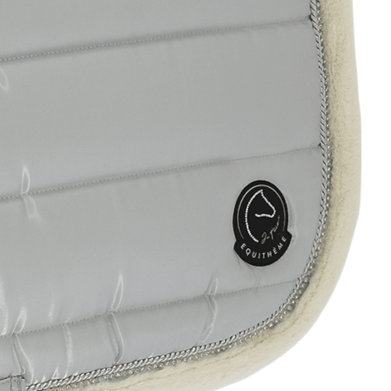 Equithème - Tapis de selle Studio Je t'aime argent