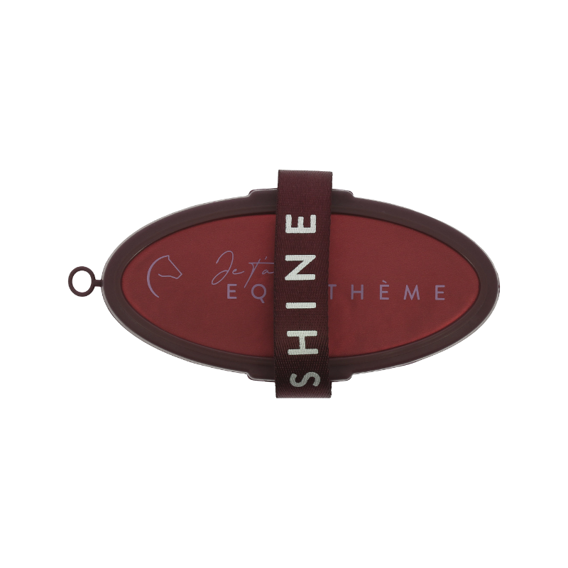Equithème - Brosse douce Je t'aime bordeaux | - Ohlala