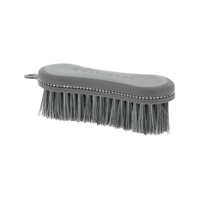 Equithème - Brosse de tete Je t'aime strass gris | - Ohlala