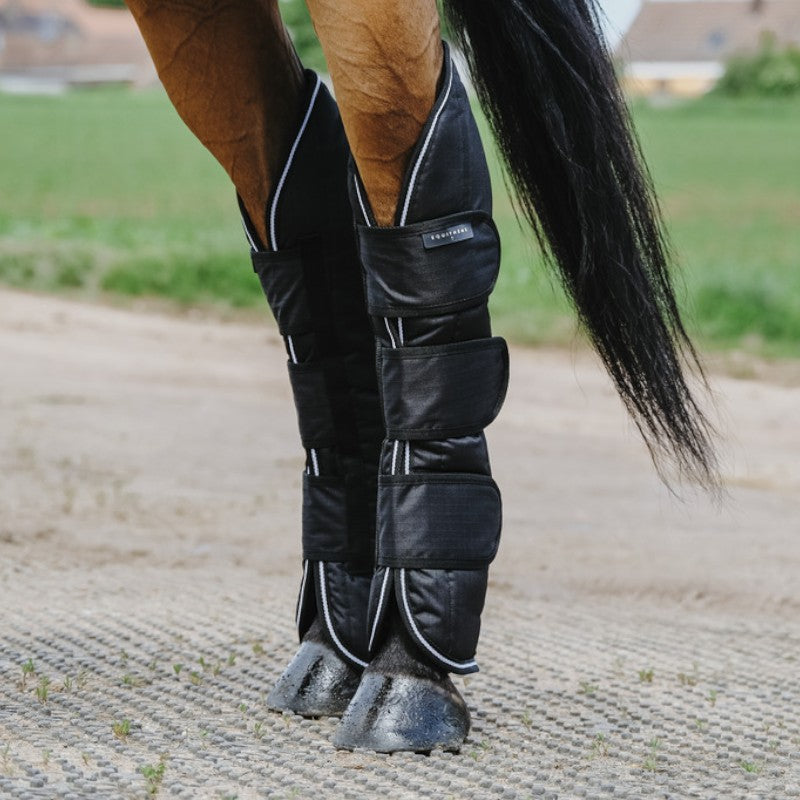 Equithème - Guêtres de transport Tyrex 600D noir | - Ohlala